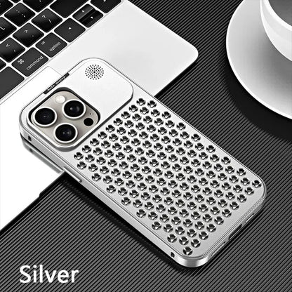 Skorter | Breathable Perfume Aluminum alloy Heat Dissipation Phone Case For iPhone 12 13 14 15 Pro Max Plus Detachable Cover