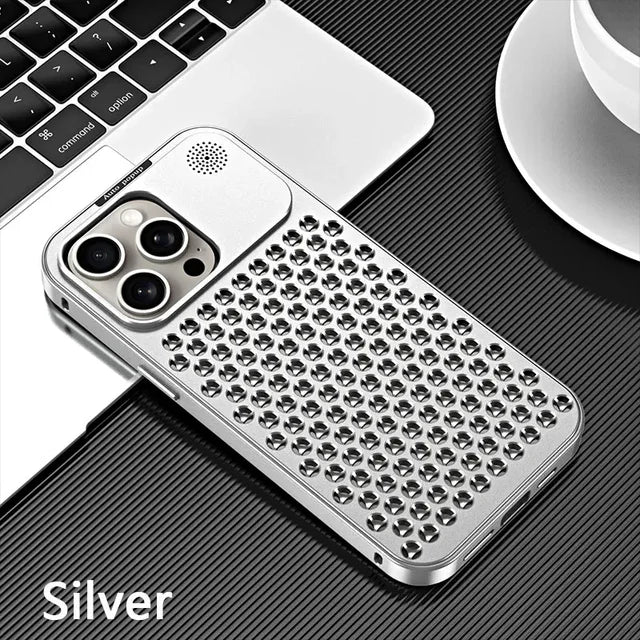 Skorter | Breathable Perfume Aluminum alloy Heat Dissipation Phone Case For iPhone 12 13 14 15 Pro Max Plus Detachable Cover