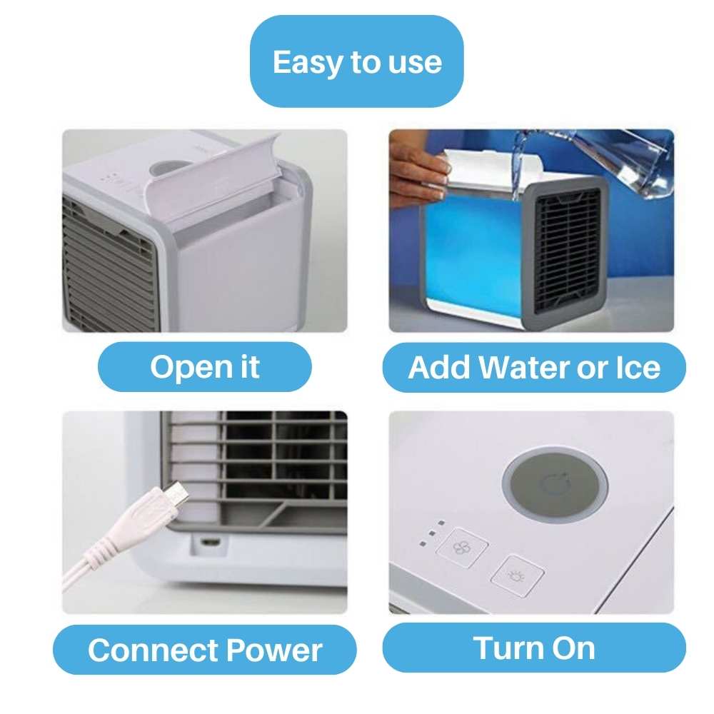 Skorter | Air Small Portable Air Conditioner Miniature Air Cooler AC 550ml Water Tank