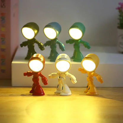 Skorter | RoboGlow – Cute Robot Table Lamp with LED for Children's Room & Office