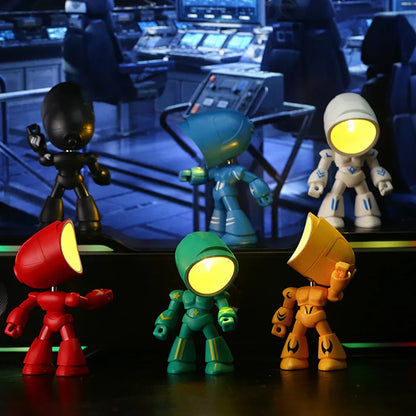 Skorter | RoboGlow – Cute Robot Table Lamp with LED for Children's Room & Office