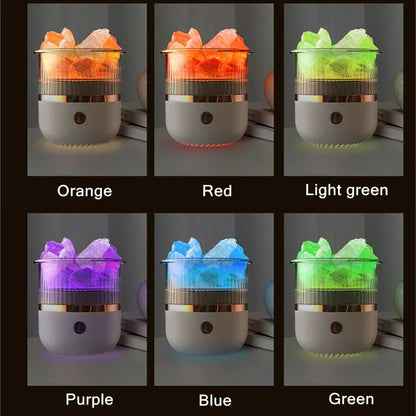Skorter | Himalaya salt crystal lamp & essential oil diffuser, USB ultrasonic humidifier for home & office