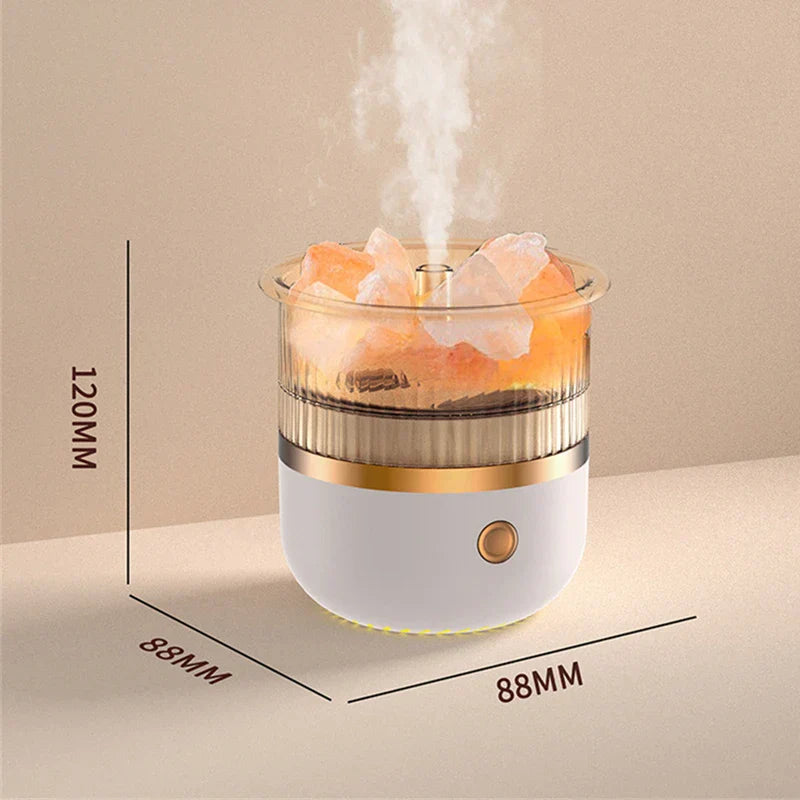 Skorter | Himalaya salt crystal lamp & essential oil diffuser, USB ultrasonic humidifier for home & office