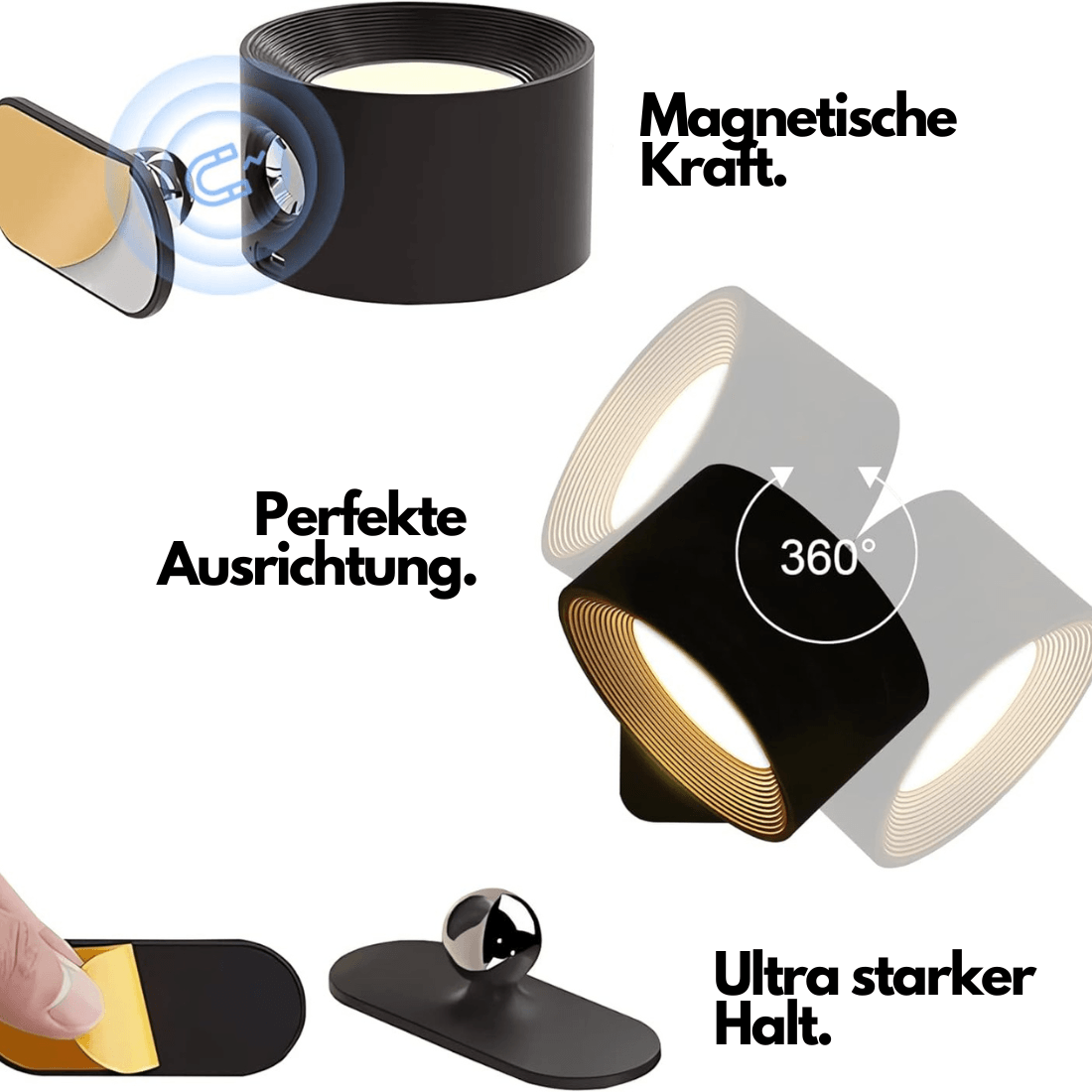 Skorter | 360° wireless rechargeable wall light | Versatile LED lighting solution