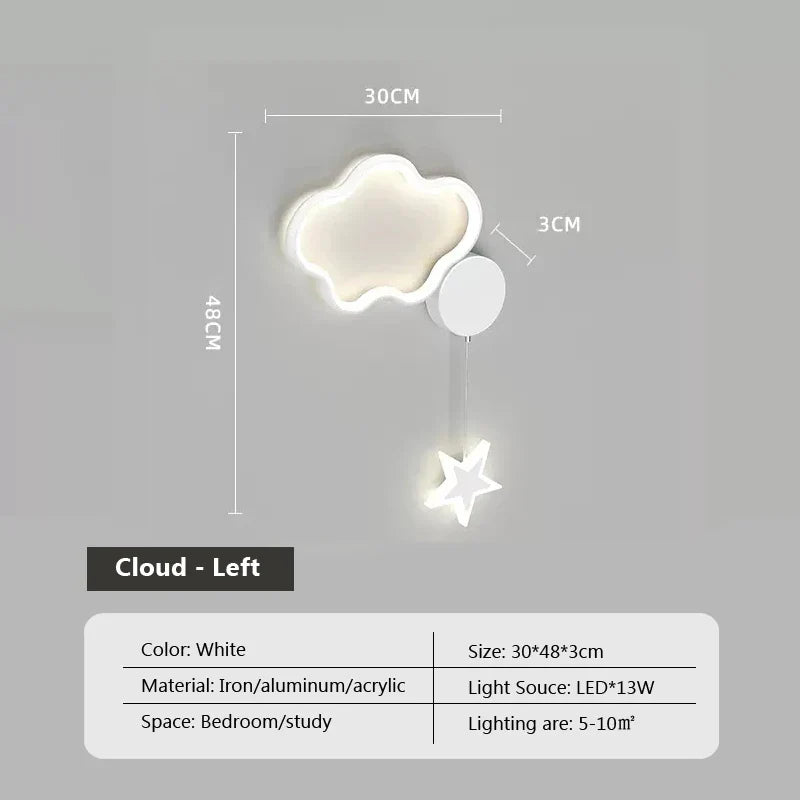 Skorter | Star Light - Clouds and Moon Wall Lamp