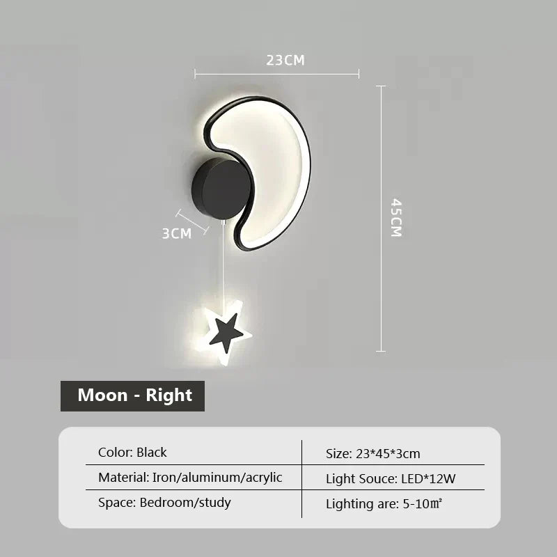 Skorter | Star Light - Clouds and Moon Wall Lamp