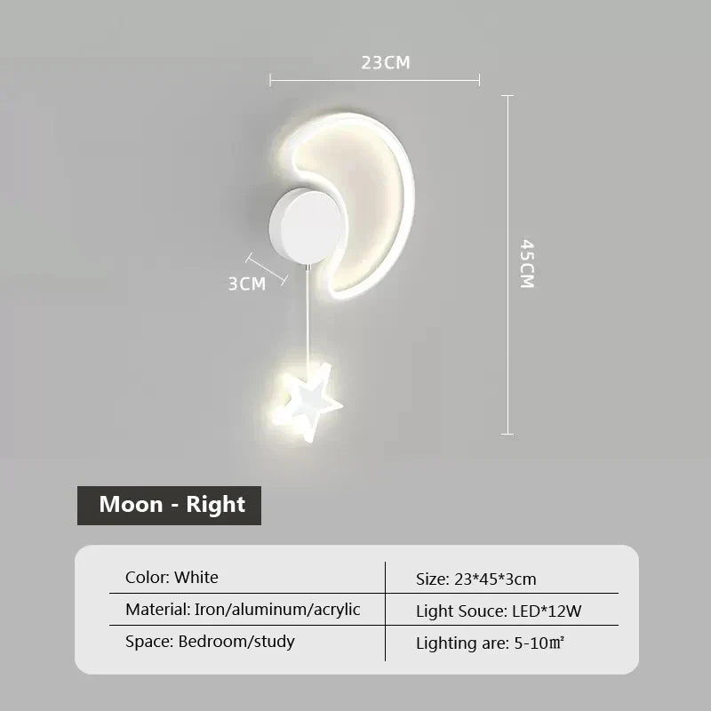 Skorter | Star Light - Clouds and Moon Wall Lamp