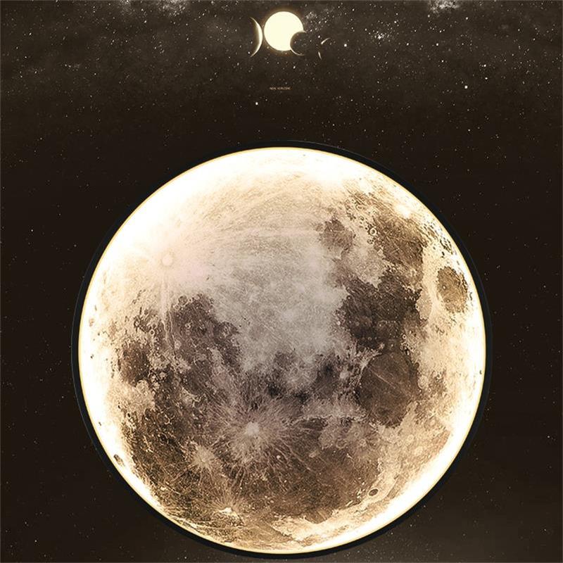 Skorter | Modern LED Wall Lamp Moon Indoor Lighting for Bedroom Living Room Home Decoration Fixture Light Decorate Chandeliers Lamps