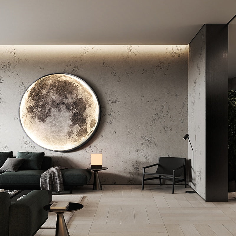 Skorter | Modern LED Wall Lamp Moon Indoor Lighting for Bedroom Living Room Home Decoration Fixture Light Decorate Chandeliers Lamps