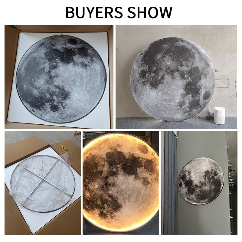 Skorter | Modern LED Wall Lamp Moon Indoor Lighting for Bedroom Living Room Home Decoration Fixture Light Decorate Chandeliers Lamps