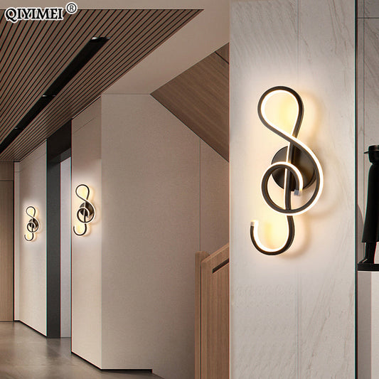 Skorter | Modern Minimalist Wall Lamps Living Room Bedroom Bed Nightstand Pendant LED Indoor Black White Lamp Corridor Lighting Decoration