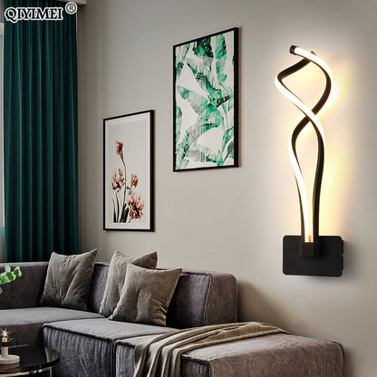 Skorter | Modern Minimalist Wall Lamps Living Room Bedroom Bed Nightstand Pendant LED Indoor Black White Lamp Corridor Lighting Decoration