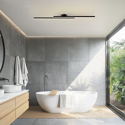 Skorter | Modern Aluminium Semi Flush Mount LED Ceiling Light | Minimalist Design for Living Room. Bedroom & Hallway