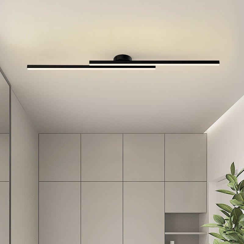 Skorter | Modern Aluminium Semi Flush Mount LED Ceiling Light | Minimalist Design for Living Room. Bedroom & Hallway
