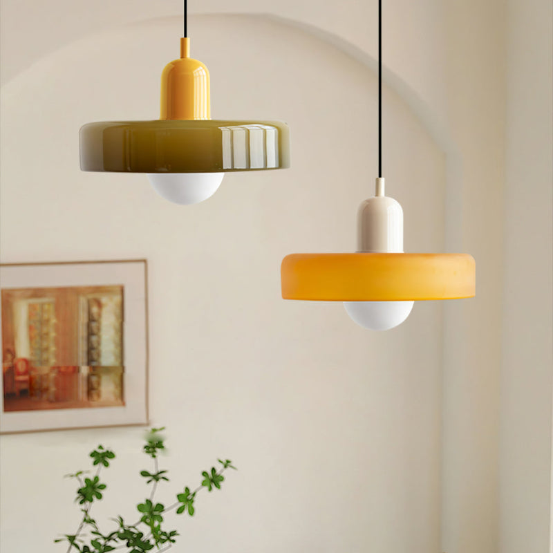 Skorter | Coloured Glass Pendant Light – Elegant Bauhaus-Style Hanging Lamp for Living Room & Dining Area