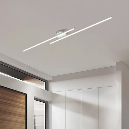 Skorter | Modern Aluminium Semi Flush Mount LED Ceiling Light | Minimalist Design for Living Room. Bedroom & Hallway