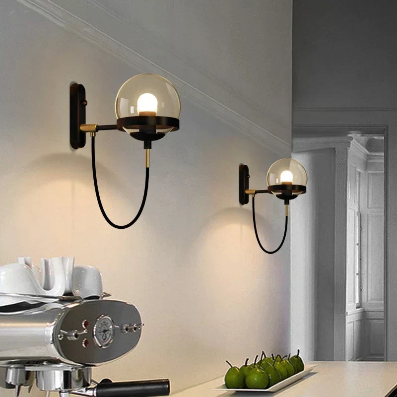 Skorter | GlassGlow - Modern Glass Wall Lamp – LED Wall Lamp for Living Room & Hallway