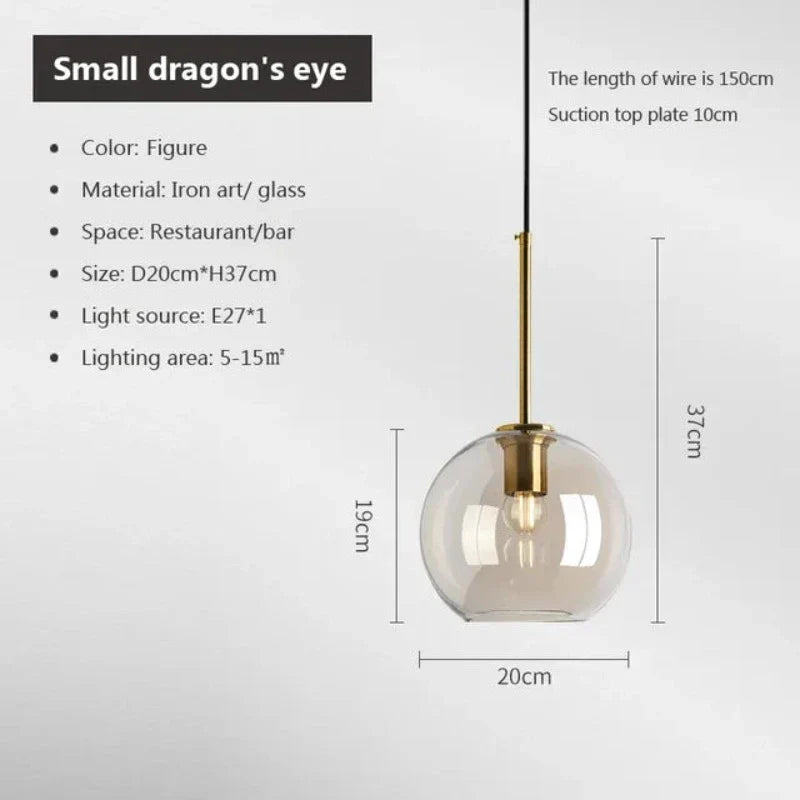 Skorter | NordicGlas - Modern Scandinavian Glass Pendant Lamp for Dining Room and Living Room