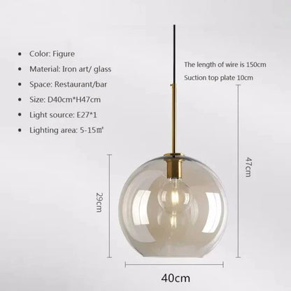 Skorter | NordicGlas - Modern Scandinavian Glass Pendant Lamp for Dining Room and Living Room