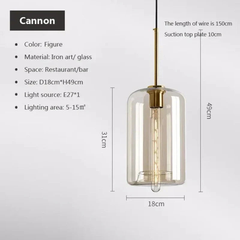 Skorter | NordicGlas - Modern Scandinavian Glass Pendant Lamp for Dining Room and Living Room