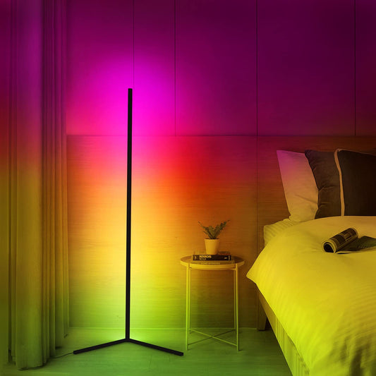 Skorter | Modern RGB LED Floor Lamps Indoor Lighting Atmosphere Bluetooth Remote Control Standing Light Bedroom Nightstand Dining Room Decor
