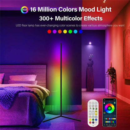 Skorter | Modern RGB LED Floor Lamps Indoor Lighting Atmosphere Bluetooth Remote Control Standing Light Bedroom Nightstand Dining Room Decor
