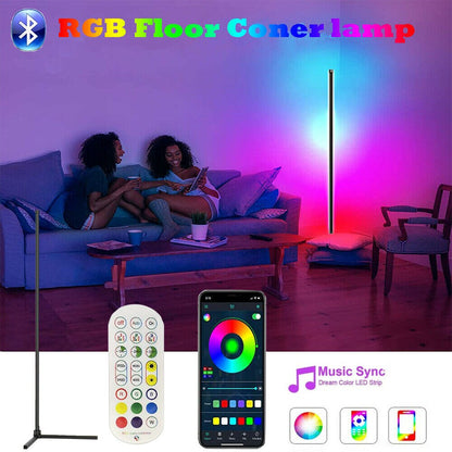 Skorter | Modern RGB LED Floor Lamps Indoor Lighting Atmosphere Bluetooth Remote Control Standing Light Bedroom Nightstand Dining Room Decor