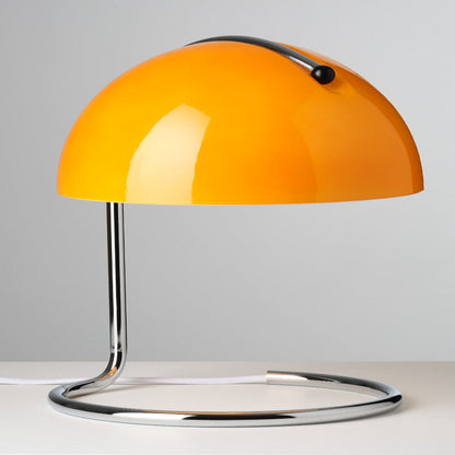 Skorter | Mid-Century Modern Desk Lamp – Retro Orange Dome Design with USB Power