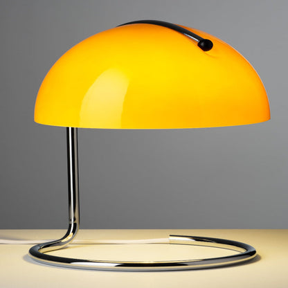 Skorter | Mid-Century Modern Desk Lamp – Retro Orange Dome Design with USB Power