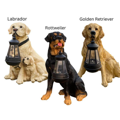 Skorter | LumiPup Solar Panel Dog Statue with LED Lighting