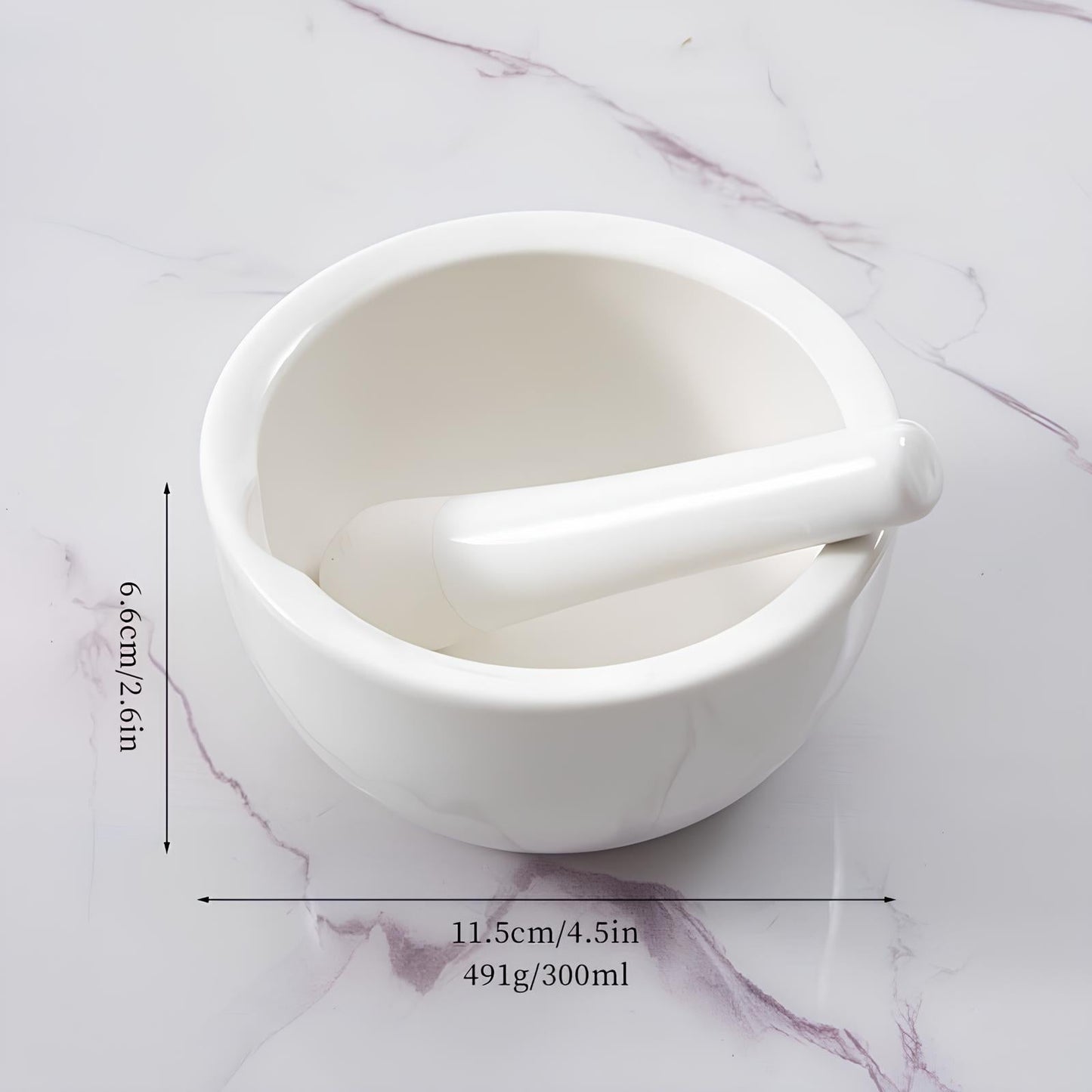 Skorter and a ceramic kitchen pestle