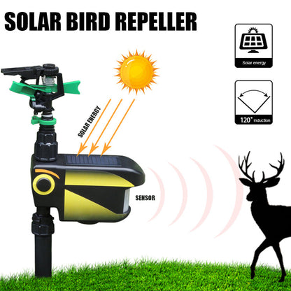 Skorter | Motion Activated Deer Repellent Sprinkler - Solar Powered Animal Deterrent for Gardens & Lawns