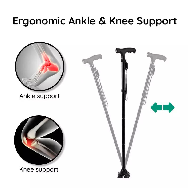 Skorter | Multi-Functional Foldable LED Walking Cane