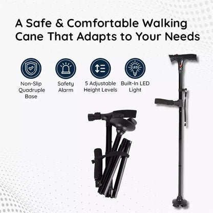 Skorter | Multi-Functional Foldable LED Walking Cane
