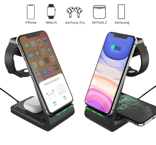 Skorter | 3-in-1 Wireless Charger for Smartphone, Smartwatch and Earbuds