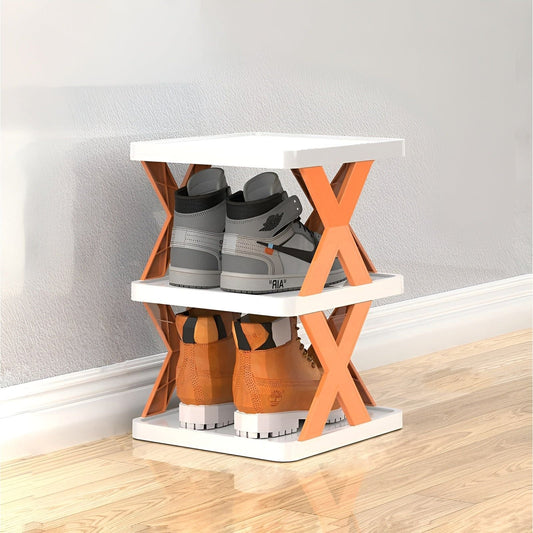 Skorter | FlexiStack Shoe Rack – Foldable Multiple Shoe Organizer for Small Spaces
