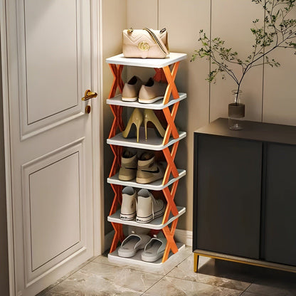 Skorter | FlexiStack Shoe Rack – Foldable Multiple Shoe Organizer for Small Spaces