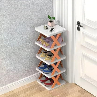 Skorter | FlexiStack Shoe Rack – Foldable Multiple Shoe Organizer for Small Spaces