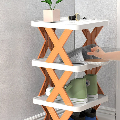 Skorter | FlexiStack Shoe Rack – Foldable Multiple Shoe Organizer for Small Spaces