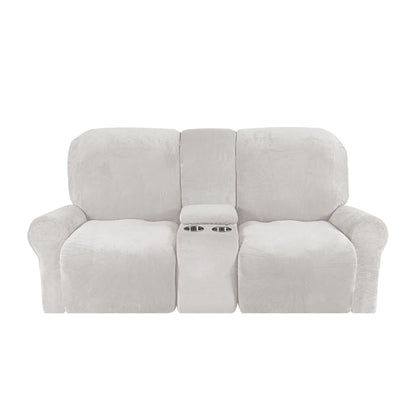 Skorter | 2-Seater Recliner Sofa Cover with Cup Holders – Velvet Plush