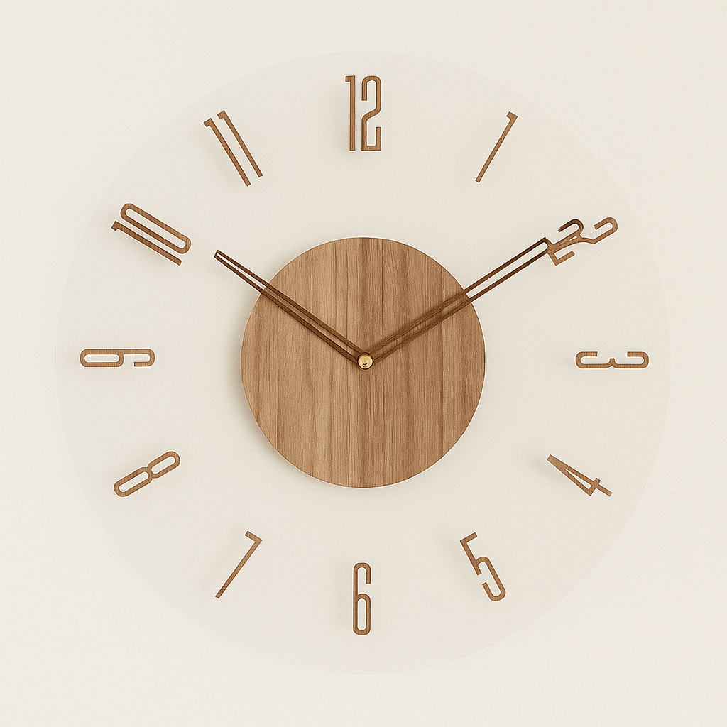 Skorter | Silent wall clock in Scandinavian design made of natural wood
