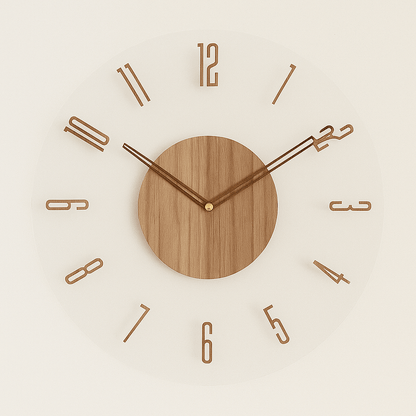 Skorter | Silent wall clock in Scandinavian design made of natural wood