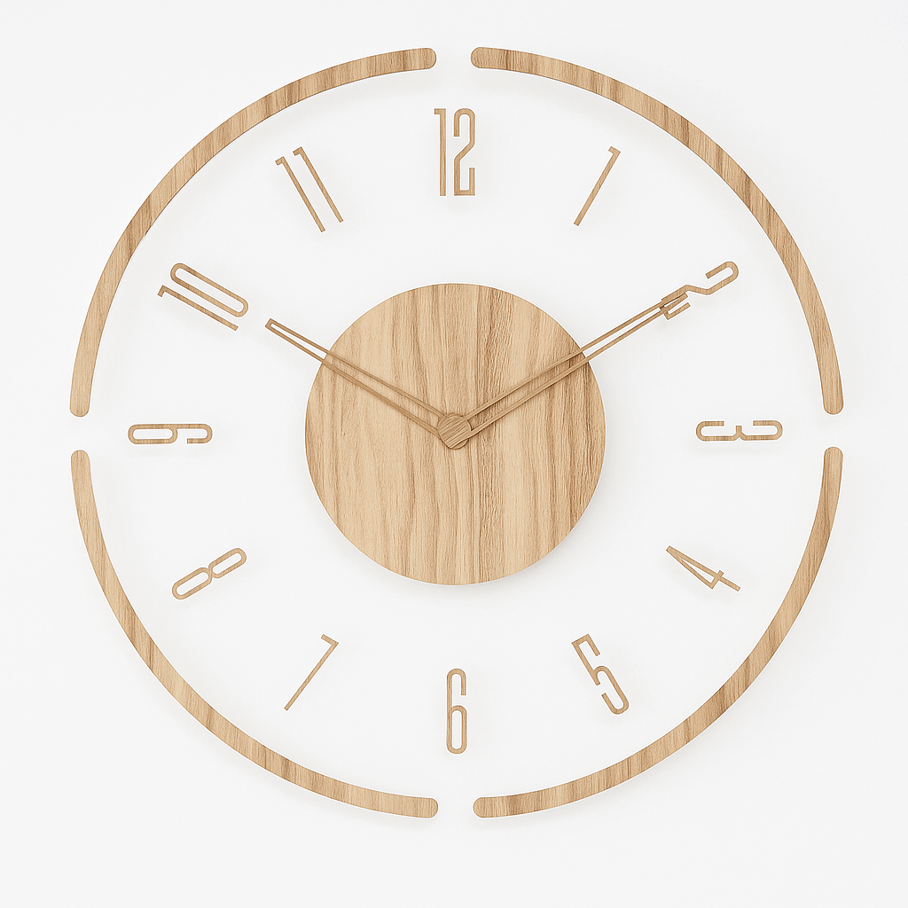 Skorter | Silent wall clock in Scandinavian design made of natural wood