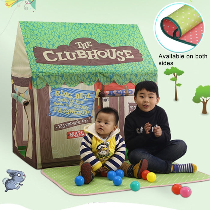 Skorter | Household Children Printing Play Tent Small Game House with Mat (Pink)