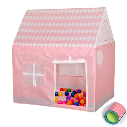 Skorter | Household Children Printing Play Tent Small Game House with Mat (Light Pink)