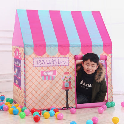 Skorter | Household Children Printing Play Tent Small Game House with 50 Ocean Balls & Mat (Green)