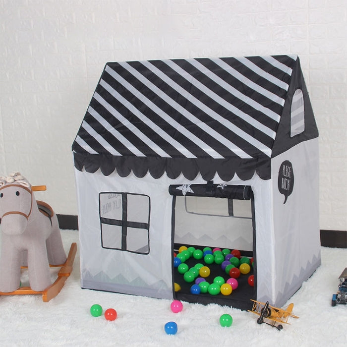 Skorter | Household Children Printing Play Tent Small Game House (Black White)