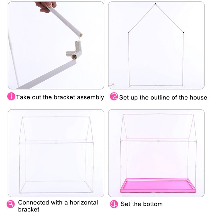 Skorter | Household Children Printing Play Tent Small Game House (Light Pink)