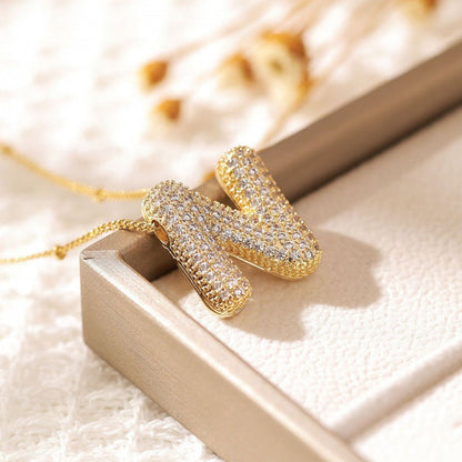 Skorter | Alphabet-Diamond-Pendant-Necklace
