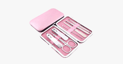 Skorter | 7-piece nail clipper set - Comes in a pink case - Perfect for manicure!